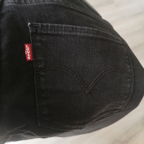 Levi's Women's W30 L30 Shaping Mid Rise Skinny Jeans Black Denim Style #19626 - Picture 7 of 10